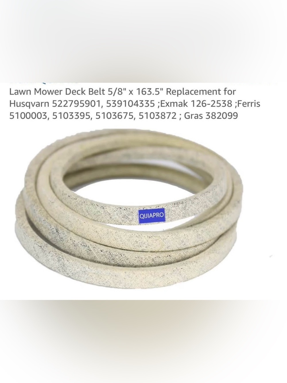V-Belt 163.5" Lawn Mower Deck Belt